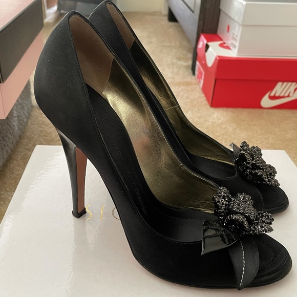 Giuseppe Zanotti Black Heels size 38,5 / 7,5 - Picture 1 of 7